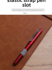 Custom Leather Clipboard Business Office School Meeting Record Writting Board A4 Paper File Folder Clipboard Pen Slot - A4 - View 4