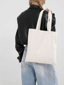 5 bolsas de lona con asa, bolsas de compras en blanco, bolsas de compras reutilizables de moda y multiusos, bolsas de regalo para reuniones anuales, puedes diseñar tú mismo, sencillas y elegantes, bolsas de regalo para damas de honor y bodas, bolsas para estudiantes, de vuelta a la escuela y para maestros