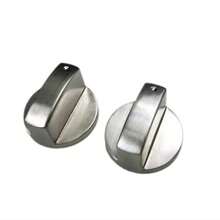 2 Pcs 6MM Gas Hob Knobs Silver Cooker Hob Knobs Universal Gas Stove Knobs Metal Gas Hob Switch For Kitchen Cooker Gas Stove Oven Cooktop