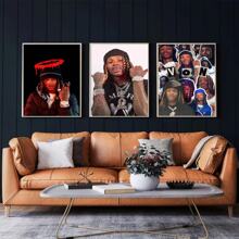 1pc Wall Arts Posters Pop K-King Rapper Von POSTER Poster Printing Wall Paintings Living Room Home Decoration, Suitable For Residential And Dormitory Walls, Living Room And Bar Decoration, Dining Room Or Bathroom, Room Decoration, High Quality Without Frame, Indoor/Outdoor Canvas Art, Frameless Gifts Birthday Graduation