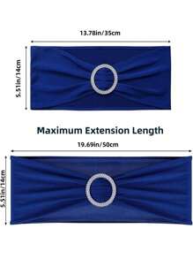 4pcs/10pcs/20pcs/50pcs Quality Elastic Chair Sash Bowknot , Made Of Spandex, Universal Elastic Chair Bands With Sliders For Holiday, Wedding, Party Decoration