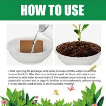 1 Set Coconut Fiber Nutrient Substrate Brick, Natural Coconut Fiber Compound Formula, Suitable For Potted Plants, Lawn, Promotes Rooting, Germination & Growth, Organic Cultivation Medium - Coconut Shell Fiber Brick - View 5