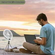 1pc Ultra-Thin Folding Fan,Small Size,Easy To Carry,Screen Display Mode,Can Be Applied To Different Scenes Such As Desktop, Wall Hanging, Hanging, Outdoor. - White - View 4