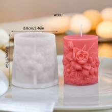 Rose Flower Column Silicone Mold For Aromatherapy Candle Making