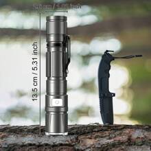 Rechargeable Flashlights High Lumens, Long Throw Super Bright Small Pocket Magnetic Flashlight, 5 Modes LED Flash Light, Powerful Flashlight For Camping, Camping Accessories