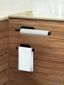 Self-Adhesive Wall-Mounted Paper Towel Holder, Paperless Kitchen And Bathroom Organizer Rack, Roll Paper Storage, Sticking Tape And Tissue Dispenser, Home Decor Bathroom Decor Fall Decor