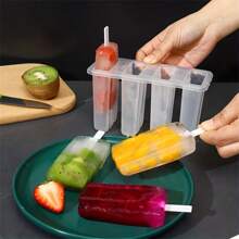 1 Set di Stampi per Ghiaccioli, 4 Celle Stampi per Gelato Fatti in Casa Fai da Te, Stampi per Ghiaccioli Creativi per Bambini, Accessori da Cucina Estivi, Forniture da Cucina, Accessori per Cucina, Articoli per la Cucina di Casa