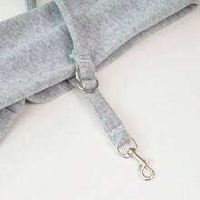 Bolso bandolera para mascotas de 7,5 kg, transportín para gatos, mochila transportadora para perros, nuevo bolso bandolera para mascotas, bolso grande para perros pequeños, bolso bandolera transpirable para gatos, combo de mochila y correa automática de 5 m para mascotas de menos de 7,5 kg, color gris