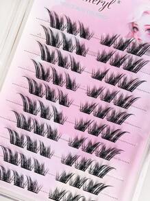 Lvcheryl Lvcheryl 60pcs /Box Glue Free Lash Clusters Eyelashes Press-On Lashes Individual Lash Extension No Glue Needed Natural Self Adhesive DIY Eyelash