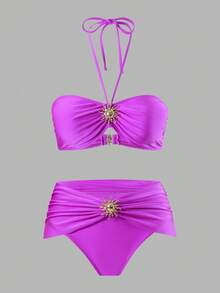 2025 Summer New Arrival Sexy Bikini Set - Purple - View 2
