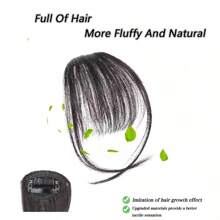 Extensiones de flequillo de cabello sintético, piezas de línea de nacimiento natural realista de fibra de proteína, adecuadas para niñas de 4+ años, flequillo lindo para bebés - Multicolor - Ver 5