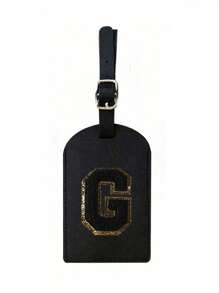 A-Z Initial Luggage Tag, TSA Approved Suitcase Tag With Privacy Cover And Name Card, Travel Essentials For Backpack, Travel Bag, Luggage, Travel Gear, Back To School, Fitness, School Supplies, Holiday, Camping, Vacation, Luggage Tag, Travel Accessories, Travel Essentials - Black - View 32