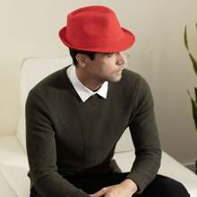Short Brim Hat For Men Mens Hats Fedora For Women Mens Fedora Hats Classic Manhattan Structured Trilby Fedora Hat For Men Travel Party