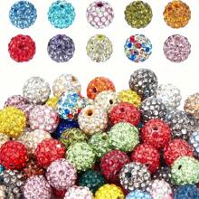 100pcs 8mm Purple-Red Crystal Rhinestones, Suitable For Disco Ball, Clay Beads, Polymer Clay Rhinestones, Round Pendant Crystal Diamonds, Bracelets, Earrings, Necklaces, Jewelry, Christmas Decorations - Multicolor - View 13