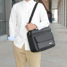 180 Degree Opening Laptop Bag 38cm*28cm*13cm, Business Briefcase Gift For Men & Women, Shoulder Strap Crossbody Bag, Office Bag, Laptop/Notebook Carrying Case, Valentine's Day Gift