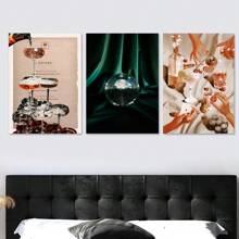 Set de 1 pieza/3 piezas de arte decorativo vintage, murales clásicos modernos con estética minimalista, aptos para apartamentos universitarios, salas de estar, dormitorios, aulas, cocinas, baños, carteles de arte de pared SIN marco
