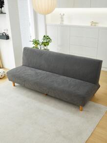 1pc Jacquard Sofa Bed Cover, High Elasticity Easy Installation, Multi-Size, All-Season, Prevents Pet Scratch, Foldable Sofa Bed Slipcover For Decorating Living Room Sofa