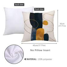 MEMNUN 4 件装 17.7*17.7 英寸（45*45 厘米）/19.69*19.69 英寸（50*50 厘米）/15.75*15.75 英寸（40*40 厘米）波西米亚简约抽象卡其色花卉印花抱枕套 [单面印花] 家居装饰靠垫套，适用于床、沙发、汽车，适合日常使用或高端简约自用装饰，客厅、卧室、床头板。 - 彩色 - 查看 3