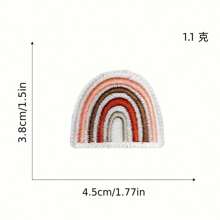 1 szt. Sun Rainbow Iron On Patches, Retro BOHO Vintage Summer Theme Iron On/Sew On Haftowana aplikacja dekoracyjna Zestaw naszywek na ubrania Plecak Kapelusz Czapka Poszewka na poduszkę Koszula Spodnie