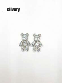 2pcs Large Resin Cute Crystal Bear Detachable Shoe Charms, Suitable For Garden Shoes, Clogs, Sandals - Multicolor - View 16