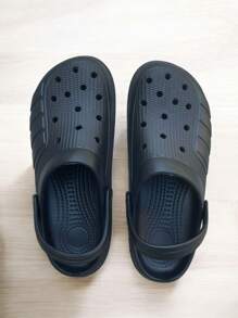 Sandalias estilo zuecos tipo básico. Sandalias con correa para mujer con suela antiderrapante - Negro - Ver 5