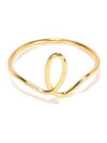 1 Stück minimalistischer, kleiner Initialen-Ring für Frauen, goldplattiert, Draht Stapel-Ring Buchstaben A-Z, Verlobungs- und Hochzeitsschmuck Geschenkidee