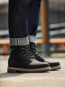 Botas Clásicas de Invierno y Otoño para Hombre, Botas de Trabajo al Aire Libre 2.0 - Negro - Ver 3