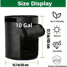 10-Gallon Potato Growing Bags, Planter Bags With Lid And Handles For Potatoes, Carrots, Tomatoes And Onions