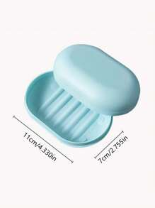 Plastic Oval Soap Box, Travel Soap Container With Lid, Portable Soap Case, Leakproof Soap Holder Box, Small Soap Box For Business Trip, Outdoor Travel Soap Box, Student Dormitory Bathhouse Sealed Portable Creative Soap Box Multifunctional Storage Box,Sealed Soap Dishes For Travel Camping Gym, Travel Essentials - Multicolor - View 7