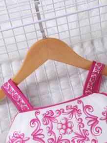 Young Girl Sleeveless Top & Midi Skirt Set, Summer