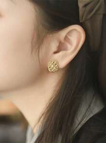 1 paire de magnifiques boucles d'oreilles à tige en zircone cubique pour femmes, idéales pour le mariage, les fiançailles, les anniversaires, les fêtes et les cadeaux de la Saint-Valentin