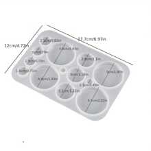 1 Bộ 6 Khuôn Nhựa Silicon Hình Tròn/Mặt Trăng/Trái Tim/Hình Vuông/Ngũ Giác/Lục Giác, Trang Sức Mặt Dây Chuyền Bông Tai DIY, Khuôn Làm Thủ Công Nhiều Hình Dạng Cho Phụ Kiện Hàng Ngày Cá Nhân Hóa - Khuôn mặt dây chuyền hình học - Xem 12