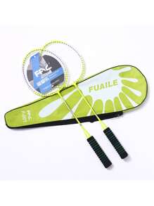 2 件羽毛球拍套装，合金制成，轻巧耐用，配有泡沫手柄，多种颜色可选，配有手提箱，适合户外、花园、海滩、家庭娱乐游戏，是节日的理想礼物