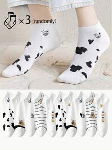 1/3/5/10 Pairs Of Randomly Shipped Women's Socks, Boat Socks, Invisible Socks, Low Cut Socks, White Socks, Women's Socks, Ankle Socks, Crew Socks, Cute Socks, Girls' Socks, Breathable Mesh Sweat Wicking Design, Soft And Comfortable, Suitable For Daily Wear, Sports, Office Wear, University Style Design, Suitable For All Seasons And Various Holidays, Invisible Socks And Socks, Color Random