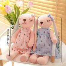 Coniglio di peluche a orecchie lunghe stile Kawaii, adatto come giocattolo di peluche comodo per il sonno dei bambini, un giocattolo da animale carino, adatto per uomini, donne e bambini. Un regalo perfetto per Natale, Ognissanti, Pasqua, compleanni e feste.