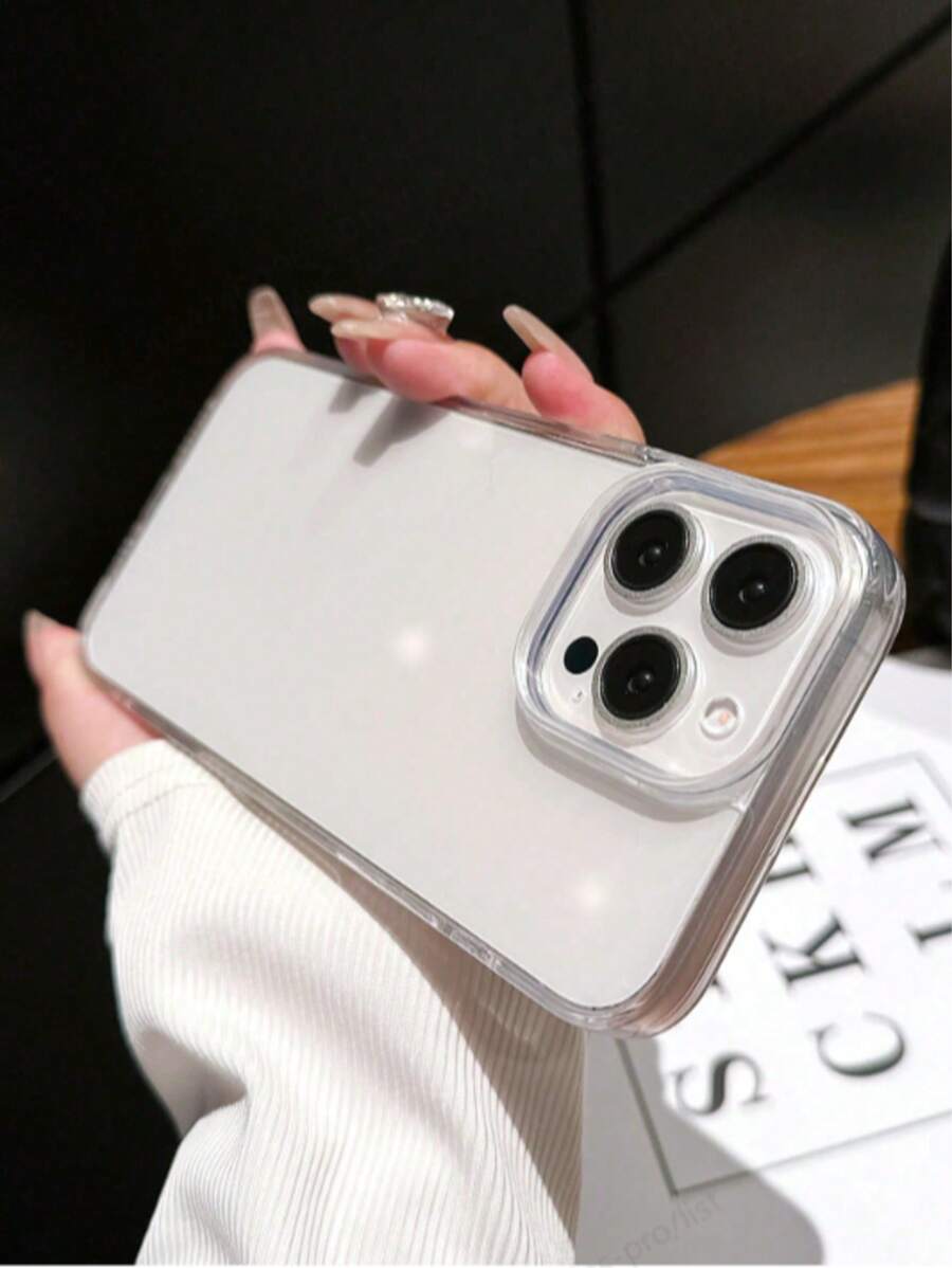 极简透明手机壳适用于 16 Pro Max/16/16 Pro/16 Plus/15/15 Pro Max/15 Pro，全覆盖柔软保护套 - 無色 - 查看 1