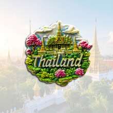 1pc Scenic Thailand Phuket Grand Palace, Chiang Mai Temple, Elephant, Food Resin Refrigerator Magnets, Travel Souvenir, Home Decor For Office, Bedroom, Cabinet, Meaningful Creative Gift
