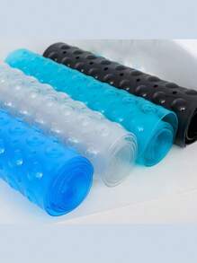 Alfombra de baño extra larga con ventosas, alfombra de baño antideslizante y lavable, alfombra de ducha con masaje para los pies y orificios de drenaje, suave y cómoda, material de PVC adecuado para el hogar, el hotel y los viajes en coche, disponible en varios colores, accesorios de baño ideales. Decoración de otoño para el baño, vuelta al cole