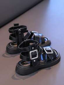 1 Pair Girls Sandals, New Summer Kids Shoes, Fashion Versatile Princess Sandals For Little Girls