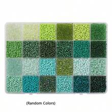 5200pcs 3mm Glass Seed Jewelry Making Kit For DIY Handicrafts And Bracelet, Necklace, Earrings, Ring Jewelry Making, Beading Set Box For Beginners (Random Colors)