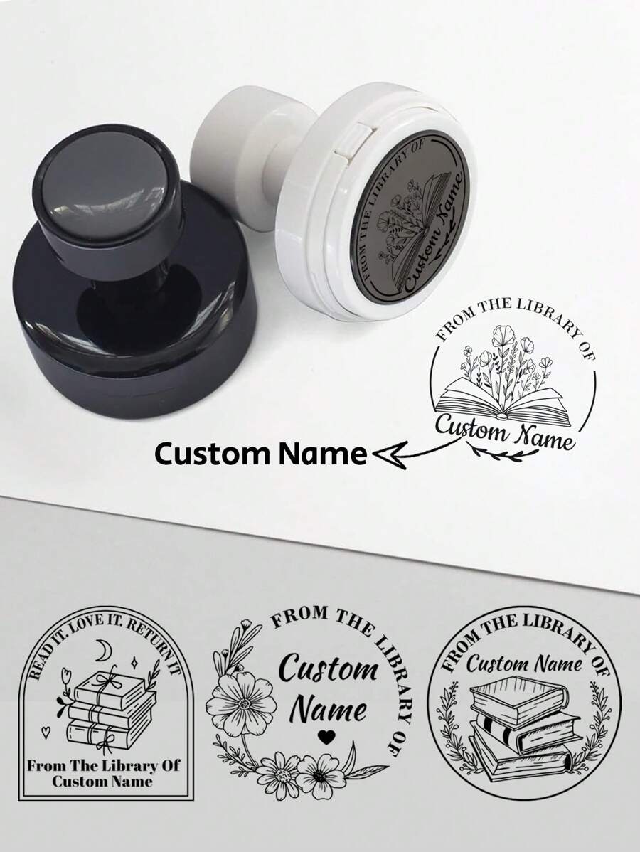 From The Library Of Book Stamp | This Book Belongs To Personalized Library Stamp | Custom Library Stamp | Book Stamps Multi-Functional, Compact, Seal Name Stamps Personalized, Custom Stamps For Business, Christmas Gift, Multi-Functional, Reusable, Exquisite, Stylish, High-Quality, Colorful, Modern, Custom, Personalized, Unique, Ideal Gifts For Him, Tea Room, Home, Garden, Office, For Anniversaries, For Valentine's Day, For Mother's Day, For Birthdays, For Father's Day, For Weddings, For Housewarming, Home Refresh, Customized Embossing Machines, Personal Items