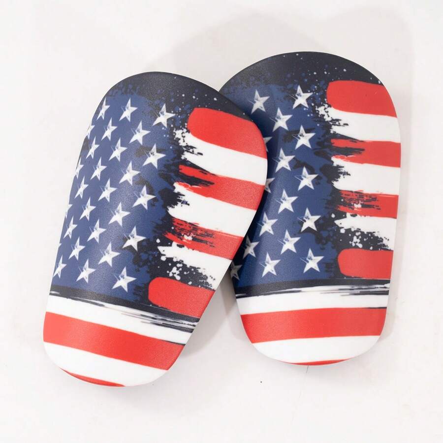 1 Pair Mini Thick Football Shin Guards, New Adult Model Insert Plate Soccer Shinguards, Mini Football Shin Protection, Suitable For All Seasons - Multicolor - View 1