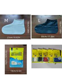 1 Pair Waterproof Rain Shoe Covers, Anti-Slip, Thick , Suitable For Outdoor Rainy And Muddy Road