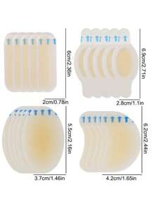 4/5/12/20Pcs Gel Guard Heel Pads,Blister Prevention Cushioned Patch, For Foot Toe Heel Blister Recovery And Prevention Guard Skin Rubbing