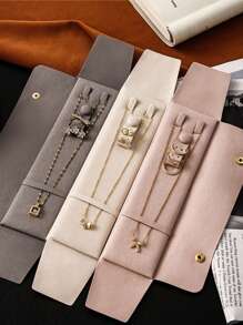 1 Stück kompakter Reise-Schmuckorganizer, tragbarer Schmuckkoffer aus Leder für Frauen, Mini-Schmuckbox für Ohrringe/Ringe/Halsketten/Armbänder, multifunktionale Schmuckaufbewahrungstasche mit Reißverschluss - perfekt für Zuhause, Reisen, Schulanfang, Brautjungferngeschenke, Muttertag, Geburtstag und Feiertagsartikel