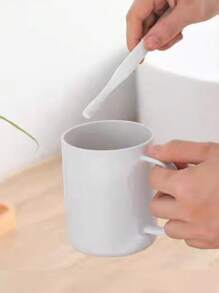 1pc Simple Household Toothbrush Cup, Rinse Cup, Wash Cup, Plastic Toothbrush & Wash Cup Home Bathroom Decor Summer - Multicolor - View 7