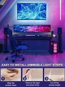 1pc 3.28ft/9.84ft/16.4ft/32.8ft/49.2ft USB LED Strip Light - RGB LED Lamp For Gifting, Home, Party Decoration, Suitable For Living Room, Bedroom, Bar, Cabinet, Shelf