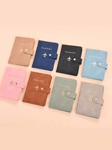 Suport pentru pașaport din PU cu mai multe carduri - Închidere rapidă, căptușeală din piele artificială, husă pentru pașaport cu model de avion, accesoriu de călătorie minimalist - depozitare convenabilă pentru documente și articole de călătorie, rechizite de vacanță, articole de călătorie, organizator de călătorie, articole de călătorie, portofel de călătorie, portofel pentru pașaport, geantă de vacanță, vară, vacanță de Crăciun.