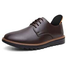 Kit Masculino 02 Pares De Sapato Social Derby Amarração Solado Tratorado Acompanha Palmilha Brinde Numeração Especial 37 Ao 46 Cor Café Preto