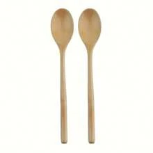 2/4pcs 9-Inch Wooden Cooking Spoons, Made Of Japanese Chestnut Wood, Suitable For Cooking And Baking - Kitchen Utensils For Stirring Soup - Multicolor - View 9
